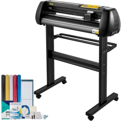 Afbeelding van VEVOR Slogan Snijplotter 95 x 52 106 cm Vinylsnijder Vinyl Cutter 720 mm Printer Snijmachine met Led Digitaal Paneel USB en COM interface