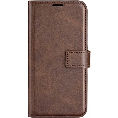 Afbeelding van Casecentive Leren Wallet case met sluiting iPhone 15 bruin