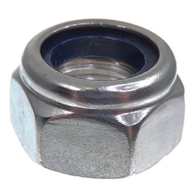 Afbeelding van SECCARO borgmoer M16, roestvrij staal V2A VA A2, DIN 985 / ISO 10511, zeskant, 20 stuks