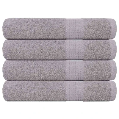 Afbeelding van vidaXL Handdoeken 4 st 100x200 cm 360 g/m² 100% katoen grijs