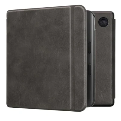 Afbeelding van kwmobile E reader hoesje geschikt voor Kobo Libra Colour hoes flip case met magnetische sluiting Ereader cover in antraciet