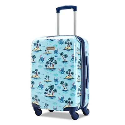 Afbeelding van American Tourister Disney Hardside Bagage Met Spinner Wielen, Blauw, Carry On 20 Inch, Veelkleurig, Wielen
