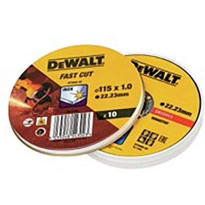 Afbeelding van DeWalt Accessoires Blik 10st Doorslijpschijf INOX 115x1x22,2mm in display DT3506 QZ