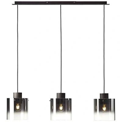 Afbeelding van Brilliant Leuchten Hanglamp BETH 122 cm hoogte, 90 breedte, 3x e27, in te korten, metaal/rookglas, koffie (1 stuk)