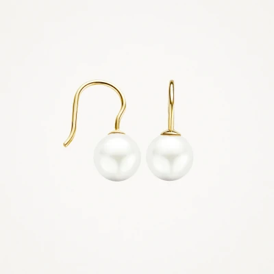 Afbeelding van Blush dames Oorhangers van 14 karaat geelgoud met parel 7050YPW