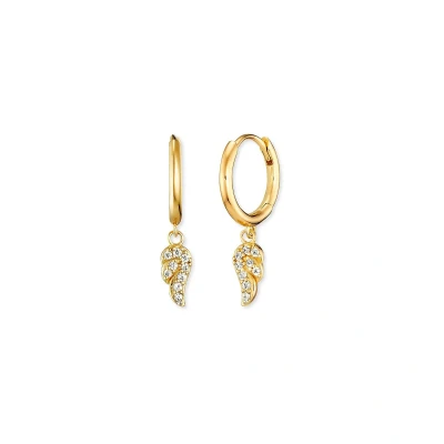 Afbeelding van EngelsRuber dames oorhanger 925 zilver 18 zirkonia One Size Goud 32023813