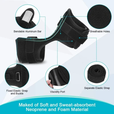 Afbeelding van Night Spalts voor Plantar Fasciitis en Drop Foot Brace Spalk met Compressie Sokken hielspoor achillespees pijnbestrijding past linker of rechtervoet