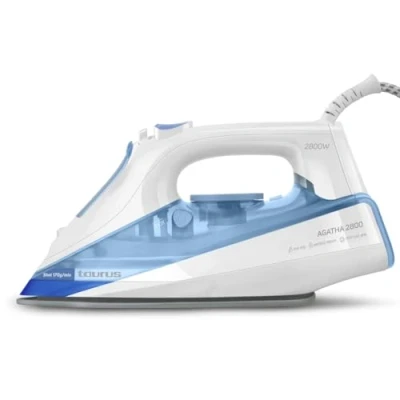Afbeelding van Taurus Agatha 2800 strijkijzer, W, anti kalksysteem en zelfreinigend, lekvrij, keramische zool, stoomstoot 170 g/min, kunststof, wit/blauw