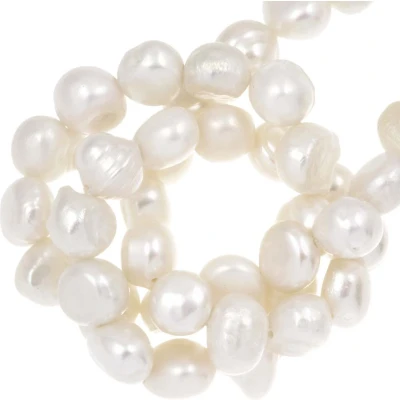 Afbeelding van Zoetwaterparels (6 8 x 4.5 6 5 6.5 mm) White (26 Stuks) Dreambeads