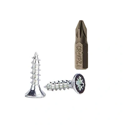 Afbeelding van (Pack van 100 stuks) Verzinkte stalen houtschroeven 3,5 x 15 mm, Pozi aandrijfkopschroeven, bevestigingsmiddelen, verzonken, spaanplaatschroeven (100)