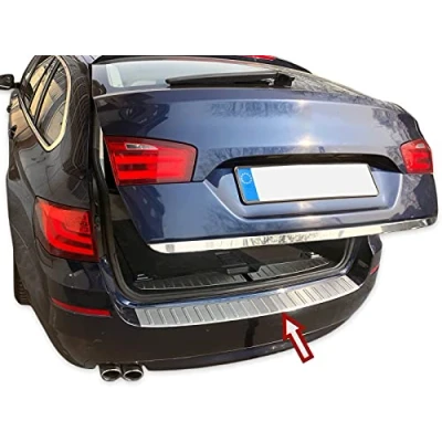 Afbeelding van Recambo MATT Bumperbescherming geschikt voor BMW 5 serie F11 Touring 2010 2017 schuine rand, CT LKS 0932, geborsteld