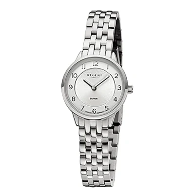 Afbeelding van REGENT Dameshorloge GM 2128 metalen band polshorloge armband analoog zilver URGM2128 horloge, zilver,