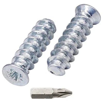 Afbeelding van SKIR&#039;CO (50 stuks) Verzinkte euroschroeven 6,0 x 20 mm, ladegeleiderschroeven, platte verzonken kop, scharnierschroeven