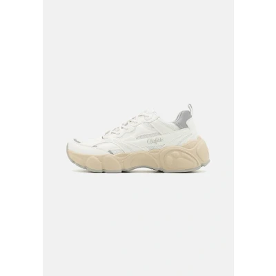 Afbeelding van Buffalo RUN Sneakers laag, Dames, Maat: 37, White/silver/grey Imitatieleer/ textiel