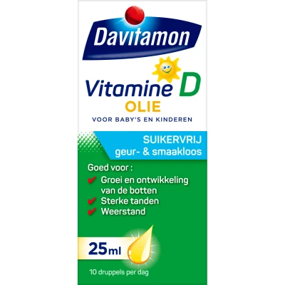 Afbeelding van Gratis Verzending: 4x Davitamon Vitamine D Olie 25 ml