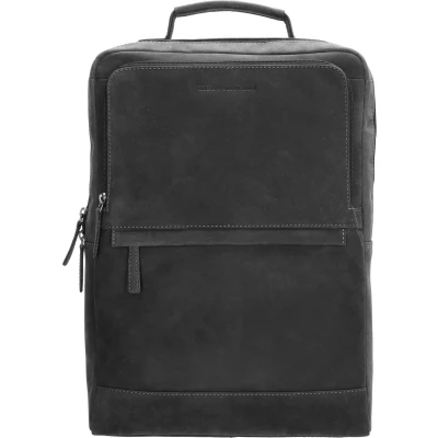 Afbeelding van Hide &amp; Stitches Idaho Rustic Rugzak zwart Damestas Leren tas