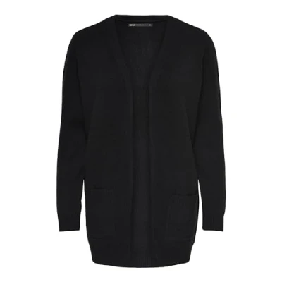 Afbeelding van ONLY Petite Onllesly OPEN Cardigan Vest, Dames, Maat: XS, Black