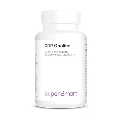 Afbeelding van Supersmart CDP Choline (Citicoline) 1000 mg per pPortie Nootropics Supplement Optimaliseert Norepinefrine niveaus, Dopamine &amp; Acetylcholine Non GMO Glutenvrij 60 plantaardige capsules