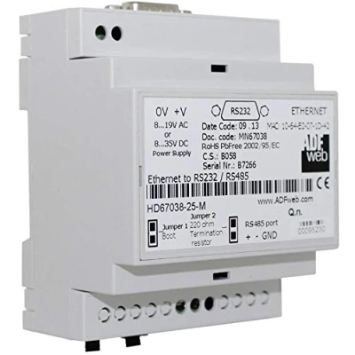 Afbeelding van Wachendorff HD6703825M Ethernet converter RS 232, 485, 24 V/DC 1 stuk(s)