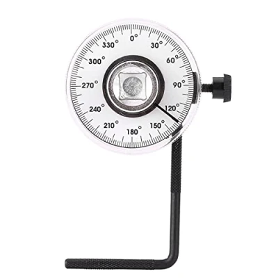 Afbeelding van 1 set torsiehoekmeter, 1/2 inch verstelbare aandrijfvierkant Nieuwe hoektorsiesleutel Meet auto meter Gereedschapset 360 graden hoek,handgereedschap