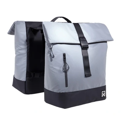 Afbeelding van Dubbele Fietstas Reflecterend 34L Grijs