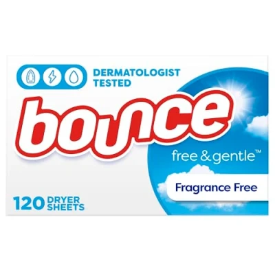 Afbeelding van Bounce Gratis en zachte ongeparfumeerde wasverzachter droger vellen voor de gevoelige huid, 120 stuks