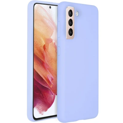 Afbeelding van Samsung Galaxy S21 Hoesje Siliconen en TPU (zacht) Accezz Softcase/Backcover Paars Telefoonhoesje