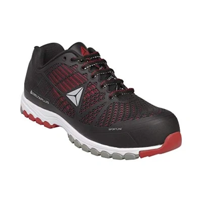 Afbeelding van Deltaplus DSPORSPNR44 Lage schoenen van polyurethaan/mesh inzetstukken S1P Hro Src, zwart rood, maat 44