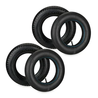 Afbeelding van kruiwagenband met binnenband set van 2 3.50 8&quot; luchtband profiel tot 154 kg