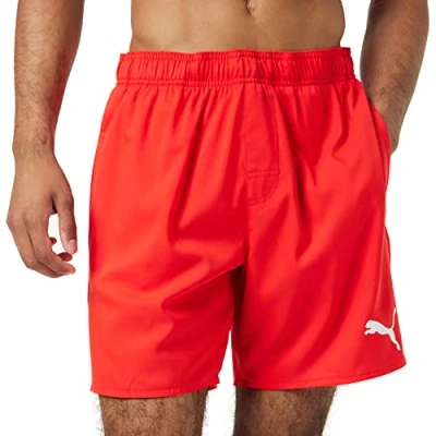 Afbeelding van Puma SWIM MEN MID Shorts Zwemshorts, Heren, Maat: XS, Red