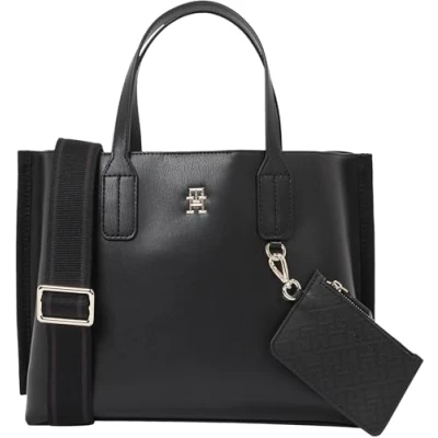 Afbeelding van Tommy Hilfiger Dames Mini Distinct Tote Bag, zwart, Eén Maat