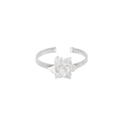 Afbeelding van Bijoutheek Armband (Sieraad) Bloem Bangle Zilver
