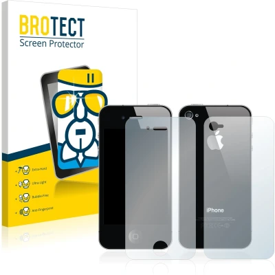 Afbeelding van BROTECT AirGlass kogelwerende glasfolie (1 Stuk, Apple iPhone 4), Smartphone beschermfolie, Transparant