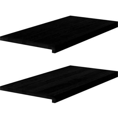 Afbeelding van vidaXL Vensterbanken 2 st 80x40x2 cm massief eikenhout donkerbruin