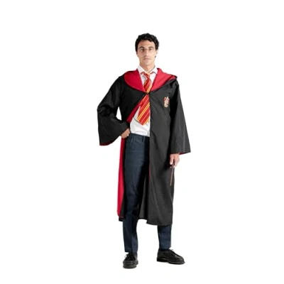 Afbeelding van Ciao 11770 Cape Harry Potter Gryffindor Original (één maat voor volwassenen) met geborduurd wapen en stropdas, eén maat, kleur zwart, rood