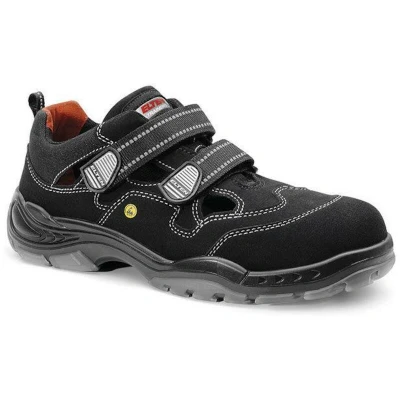 Afbeelding van ELTEN Scott ESD S1 Veiligheidsschoenen voor heren, werkschoenen, veiligheidssandalen, gecertificeerd volgens EN ISO 20345: S1, kunststof kap (zwart), EU 41