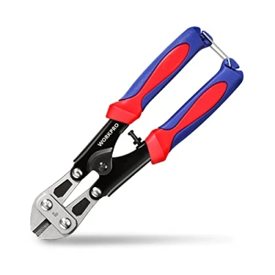 Afbeelding van WORKPRO Mini boutsnijder 210 mm, Cr V draadkabelsnijder, veerknippers met zachte anti slip handgreep
