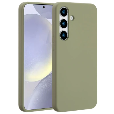 Afbeelding van Samsung Galaxy S25 Plus MagSafe Hoesje Siliconen en TPU (zacht) Accezz Softcase/Backcover Lichtgroen Telefoonhoesje