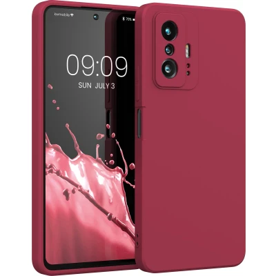 Afbeelding van kwmobile telefoonhoesje geschikt voor Xiaomi 11T / Pro Hoesje smartphone Back cover in kersrood