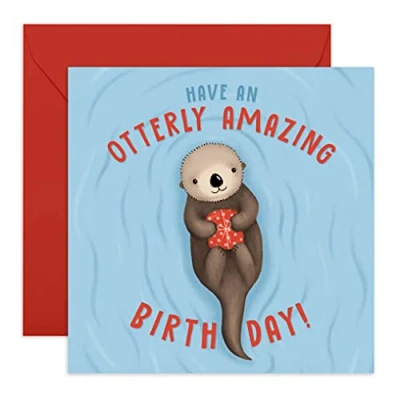Afbeelding van Central 23 leuke verjaardagskaart &#039;Have An Otterly Amazing Birthday&#039; Leuk ontwerp voor hem of haar Wordt geleverd met stickers