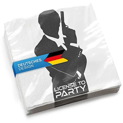 Afbeelding van Papieren Servetten Feesttafelgerei Themafeest handdoeken (geheim agent)