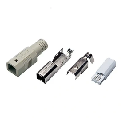 Afbeelding van LogiLink USB stekker type B (3.60 cm), Data + Video Adapter, Grijs