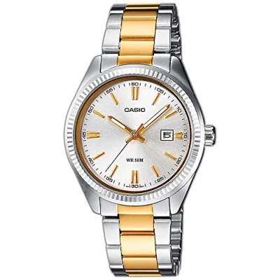 Afbeelding van Casio Collectie LTP 1302PSG 7A Dameshorloge, Wit/veelkleurig, Armband