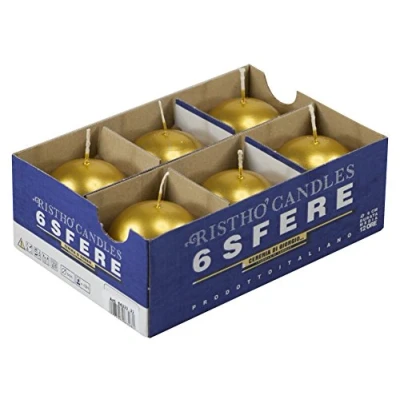 Afbeelding van CERIA DI GIORGIO risthø kaarsen bollen, was, goud, 6 x cm, stuks