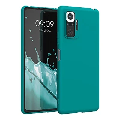 Afbeelding van kwmobile telefoonhoesje geschikt voor Xiaomi Redmi Note 10 Pro Hoesje smartphone Back cover in mat petrol
