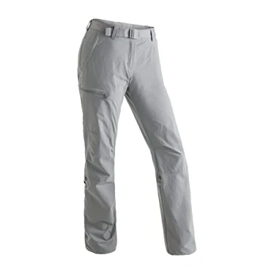 Afbeelding van Maier Sports Lulaka, dameswandelbroek, waterafstotende outdoorbroek voor trekking en hiking, PFC vrij, mSTRETCH pro 4 &amp; Dryprotec, oprolfunctie, grijs, maat 42 (W33/L32)