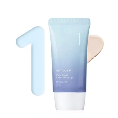 Afbeelding van numbuzin No.1 Pure Glass Clean Tone Up 1,69 fl oz/50 ml Hyaluronzuur, getinte beschermingsfactor