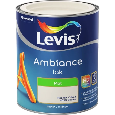 Afbeelding van Levis Verf Ambiance Lak Mat 750ml Roomijs