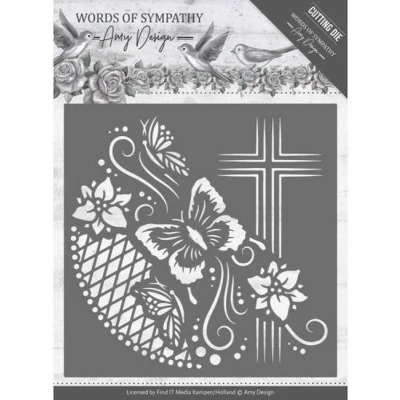 Afbeelding van Dies Amy Design Words of Sympathy Cross Frame