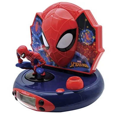 Afbeelding van Spiderman Projector wekker met geluiden 3D 3380743027159